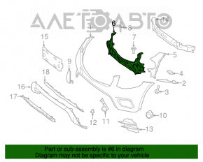 Suportul de bara fata centrala superioara pentru Mercedes GLC 300/350e 16-19.