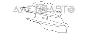 Grila bara fata stanga Mercedes GLC 300/350e 16-19 pentru senzori parcare nou original OEM