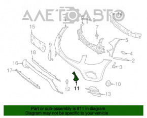 Conducta de aerisire a bara fata dreapta Mercedes GLC 300 16-19