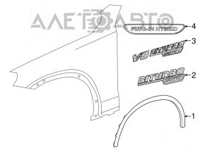 Накладка арки крыла передняя правая Mercedes GLC 300/350e/43 16-22 OEM