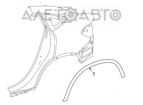 Capacul aripii spate stânga Mercedes GLC 300/350e/43 16-22 SUV nou OEM original