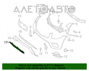 Capacul buzei de bara fata pentru Mercedes GLC 300 16-19 crom