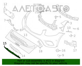 Suportul de bara fata centrala inferiora pentru Mercedes GLC 300/350e 16-22