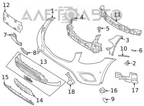 Suport bara fata dreapta aripa Mercedes GLC 16-22 nou original OEM