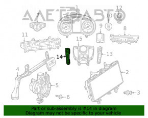 Кнопки управления на центральной консоли слева Mercedes GLC 16-22 тип 1