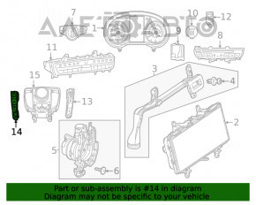 Butoanele de control de pe consola centrală stânga a Mercedes GLC 16-22 tip 2.