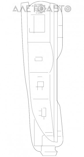 Butoanele de control de pe consola centrală stânga a Mercedes GLC 16-22 tip 3.