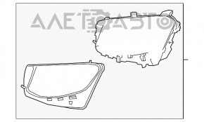 Фара передняя правая в сборе Mercedes GLC 16-19 LED 2 линзы с уплотнителем