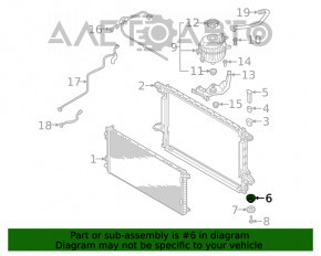 Suport radiator inferior stânga Audi A5 F5 17- cauciuc nou OEM original