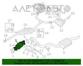 Катализатор Audi A5 F5 19- 2.0T