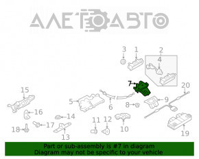 Blocare portbagaj Audi A5 F5 17- 5D