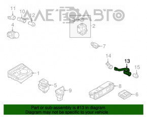 Priza de brichetă centrală spate Audi A5 F5 17-