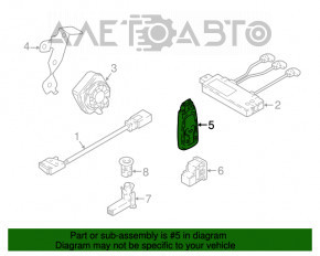 Cheie inteligentă Audi Q7 16-19 cu 4 butoane