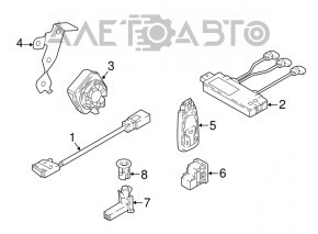 Cheie inteligentă Audi Q7 16-19 cu 4 butoane