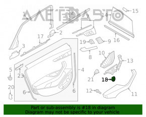 Управление стеклоподъемником задним правым Audi A5 F5 17- 5D