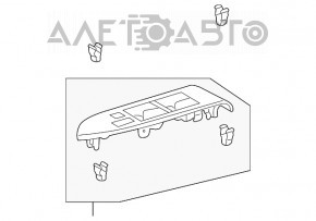 Накладка управления стеклоподъемниками передняя левая Lexus RX300 RX330 RX350 RX400h 04-09 серая, царапины