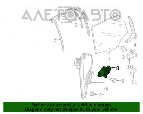 Стеклоподъемник мотор задний левый Audi Q5 80A 18