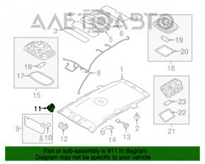 Suport de prindere pentru parasolarul șoferului Kia Sorento 10-15 gri