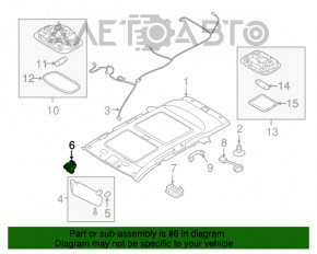 Suport de fixare pentru parasolarul șoferului Kia Sorento 10-15 bej