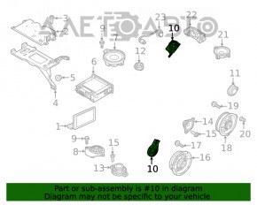 Динамик пищалка в передней стойке правый Audi A5 F5 17- нижний Bang and Olufsen