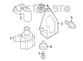 Suport de pompe de răcire Audi A5 F5 17-