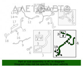 Furtunul de răcire inferior Audi A5 F5 20-