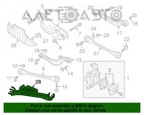 Capacul barei transversale din spate stânga Audi A5 F5 17-