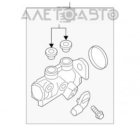 Главный тормозной цилиндр с бачком Audi A5 F5 17-