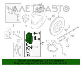 Suportul din față dreapta pentru Audi A5 F5 17-