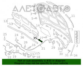 Garnitură aripă capotă - aripă stânga Audi A5 F5 17- lateral