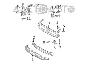 Absorbantul de bara fata Audi A5 F5 20- nou original OEM