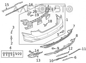 Suportul central al barei spate Audi A5 F5 20- nou original OEM