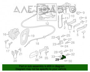 Buclele ușii inferioare din față stânga Audi A5 F5 17-