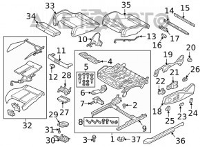 Scaunul șoferului Audi A5 F5 20- piele neagră