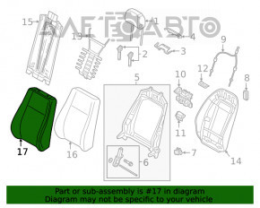 Scaun de pasager Audi A5 F5 20- piele neagră