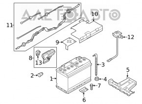 Baterie plus pentru Audi A5 F5 17- tip 1