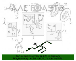 Cablu senzor ABS spate dreapta Audi A5 F5 17-