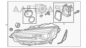 Far stânga față completă Audi A5 F5 17-19 xenon