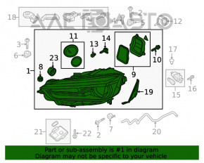 Far stânga față completă Audi A5 F5 17-19 xenon