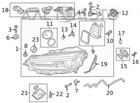 Far stânga față completă Audi A5 F5 17-19 xenon