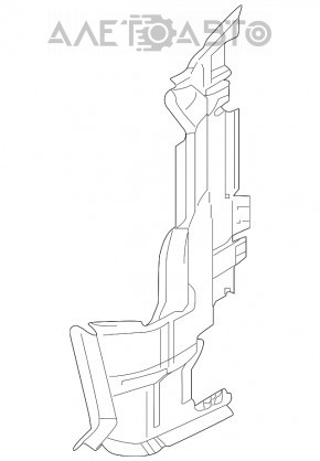 Deflectorul radiatorului dreapta pentru Audi A5 F5 17-18 2.0T