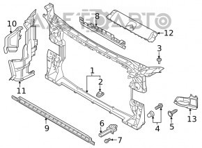 Deflector radiator dreapta Audi A5 F5 18- 2.0T nou original OEM