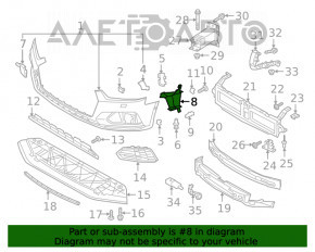 Grila de aerisire din bara fata dreapta Audi A5 F5 17-19 premium, prestige