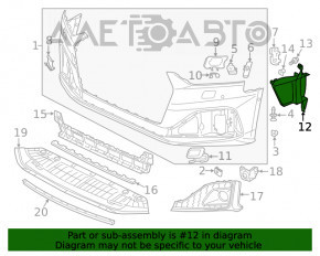 Grila de aerisire din bara fata dreapta Audi A5 F5 20- premium, prestigiu