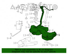 Топливный бак Audi A5 F5 20-21 2.0T