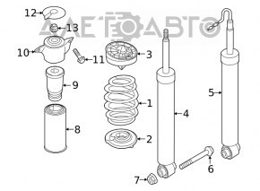 Амортизатор задний левый Audi A5 F5 17-