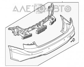 Bara spate goală Audi A5 F5 20- cu senzori de parcare și parcare automată premium, prestigiu