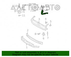 Крепление переднего бампера левое Audi A5 F5 17- OEM