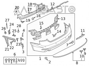 Suport bara spate dreapta pe aripa Audi A5 F5 17-19 nou original OEM