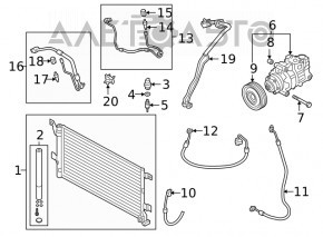 Compresorul de aer condiționat al încălzitorului Audi A5 F5 17- 2.0T